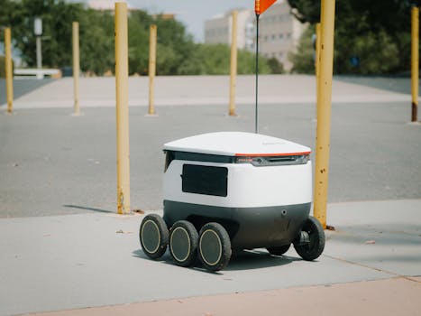 autonomous vehicle navigating a city