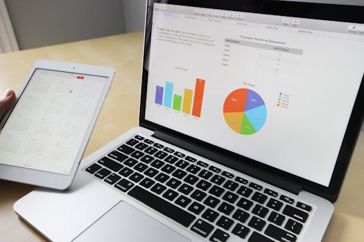 A digital display of real estate data analysis