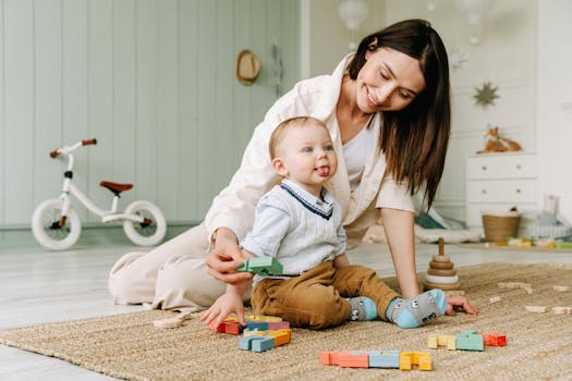 Image of children learning with a parent