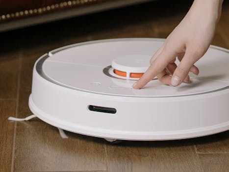 a futuristic robotic vacuum cleaner