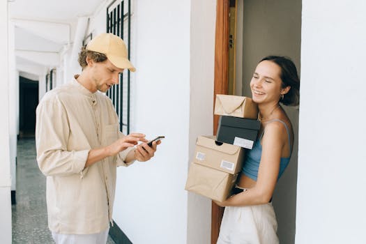 tracking package delivery on a smartphone