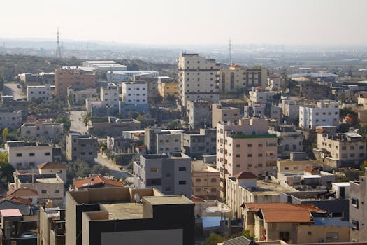 satellite image of urban development